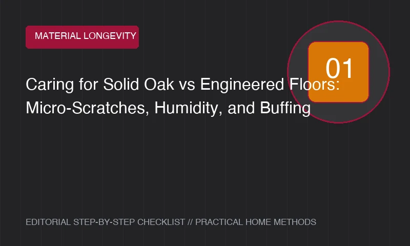 Caring for Solid Oak vs Engineered Floors: Micro-Scratches, Humidity, and Buffing